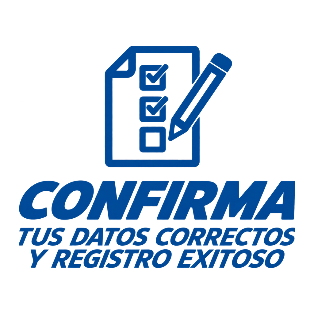 Confirma tus datos y registro exitoso